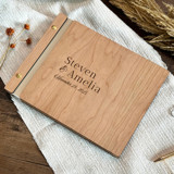 Traditional Wedding Guest Book | Cherry Wood | 8.5 x 11 Guest books