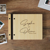 Modern Wedding Guest Book | Natural Bamboo | 8.5 x 11 Guest books
