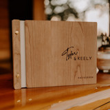 Classic Wedding Guest Book | Cherry Wood | 8.5 x 11 Guest books