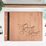 Timeless Wedding Guest Book | Cherry Wood | 8.5 x 11 Guest books