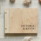 Instant Photo Wedding Guest Book | Maple Wood | 8.5 x 11 Guest books