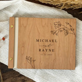 Sentimental Wedding Guest Book | Cherry Wood | 8.5 x 11 Guest books