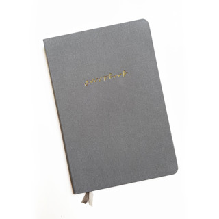 Linen Wedding Guestbook | Gold Foil on Gray Linen Guest books