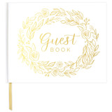 Gold Floral Guest Book Guest books