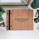 Minimalist Wedding Guest Book | Cherry Wood | 8.5 x 11 Guest books