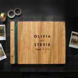 Custom Photo Booth Wedding Guest Book | Amber Bamboo | 8.5 x 11 Guest books