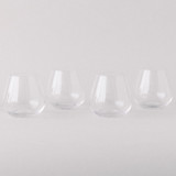 SET OF 4 - SIREN STEMWARE // SHORT STEMLESS IN CLEAR Drinkware