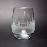 London, England Skyline Stemless Wine Glass Drinkware