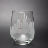 Charlotte, North Carolina Skyline Stemless Wine Glass Drinkware