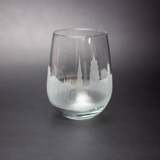 Charleston, South Carolina Skyline Stemless Wine Glass Drinkware