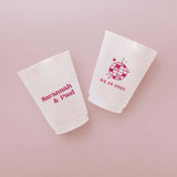 Custom Retro Wedding Disco Ball Frosted Plastic Cup, set of 50 Drinkware