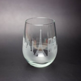 Paris, France Skyline Stemless Wine Glass Drinkware