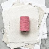 Candy Pink Waxed Linen Twine, 4-Ply Ribbons