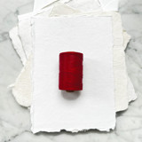 Cherry Red Waxed Linen Twine, 2-Ply Ribbons