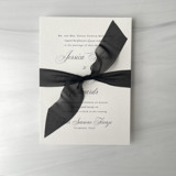 Signature Sheer Invitation Ribbon - Black Ribbons