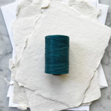 Peacock Blue Waxed Linen Twine, 2-ply Ribbons