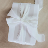 Ribbon Linen 1.5" Wide White Ribbons