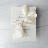 Wedding Silk Ribbon 1” x 5 yards - Creamy Ivory Ribbons