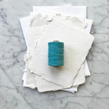 Caribbean Blue Waxed Linen Twine, 2-Ply Ribbons