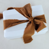 Ribbon Linen 1.5" Wide Brown Ribbons