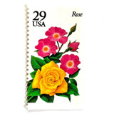 Rose Postage Stamps | Summer Garden Flowers Series | Yellow Pink Flowers | Botanical | Wedding Stamps | Vintage Unused USPS Postage 29c | Pack of 10 Postage Stamps