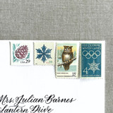 Winter Snowflake Vintage Postage, 10 Sets Postage Stamps