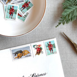 Holiday Kids and Puppies Vintage Postage, 10 Sets Postage Stamps