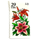 Lily Postage Stamps | Summer Garden Flowers Series | Pink Red Flowers | Botanical | Wedding Stamps | Vintage Unused USPS Postage 29c | Pack of 10 Postage Stamps