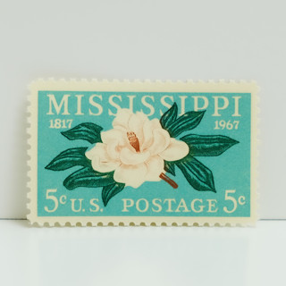 Vintage Unused Stamps - Mississippi, 5 cent - Set of 5 Postage Stamps