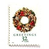 "Victorian Wreath" Postage Stamps | Christmas Wreaths Series | Unused USPS Postage 32c | Pack of 10 Postage Stamps