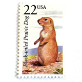 Black-Tailed Prairie Dog Postage Stamps | North American Wildlife Series | Vintage Unused USPS Postage 22c | Pack of 20 Postage Stamps