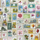 78 cents . FLORAL vintage postage stamp variety pack . Set of 5 Postage Stamps