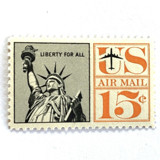 "Statue of Liberty" Air Mail Postage Stamps | Unused USPS Postage 15c | Pack of 10 Postage Stamps