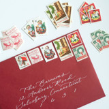 A Vintage Christmas Postage Set // Set of 5 // $.86 per set Postage Stamps