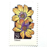 Tickseed Postage Stamps | American Wildflower Series | Yellow Flower | Botanical | Vintage Unused USPS Postage 29c | Pack of 10 Postage Stamps