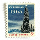 "Christmas Tree and White House" Postage Stamps | Christmas Issue | Unused USPS Postage 5c | Pack of 20 Postage Stamps