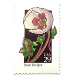Desert Five Spot Postage Stamps | American Wildflower Series | Pink Flower | Botanical | Vintage Unused USPS Postage 29c | Pack of 10 Postage Stamps