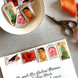 Mexico Inspired Vintage Postage, 10 Sets Postage Stamps