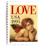 Cherub Postage Stamps | Love Series | Raphael Sistine Madonna | Angel | Cupid | Valentine | Wedding Stamps | Vintage Unused USPS Postage 32c | Pack of 10 Postage Stamps