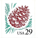 "Pine Cone" Postage Stamps | Christmas Holidays | Flora and Fauna Series | Unused USPS Postage 29c | Pack of 10 Postage Stamps