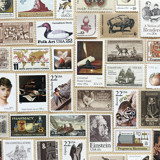 $1.07 . Neutral Vintage Postage Stamp Variety Pack . Set of 5 Postage Stamps