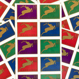 "Jumping Reindeer" Postage Stamps | Contemporary Christmas Series | Unused USPS Postage 33c | Pack of 20 Postage Stamps