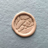 Leafy Garnish Wax Seal Sticker _ Nude_ Pack of 10 Wax Seals