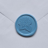 Customizable Color Hydrangea Self-adhesive Wax Seals, Set of 5 Wax Seals
