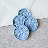 Dusty Blue graduation wax seal - Graduation cap throw | Set of 10 Wax Seals