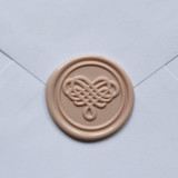 Customizable Color Infinity Heart Self-adhesive Wax Seals, Set of 5 Wax Seals