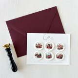 Self-adhesive wax seal | Christmas Rustic Trucks Design | Set of 6 Wax Seals