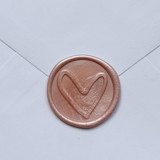 Customizable Color Heart Self-adhesive Wax Seals, Set of 5 Wax Seals
