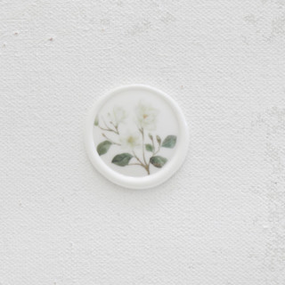 White Magnolia Vellum Wax Seals | Set of 25 Wax Seals
