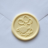 Customizable Color Birthday Turtle and Balloons Self-adhesive Wax Seals, Set of 5 Wax Seals